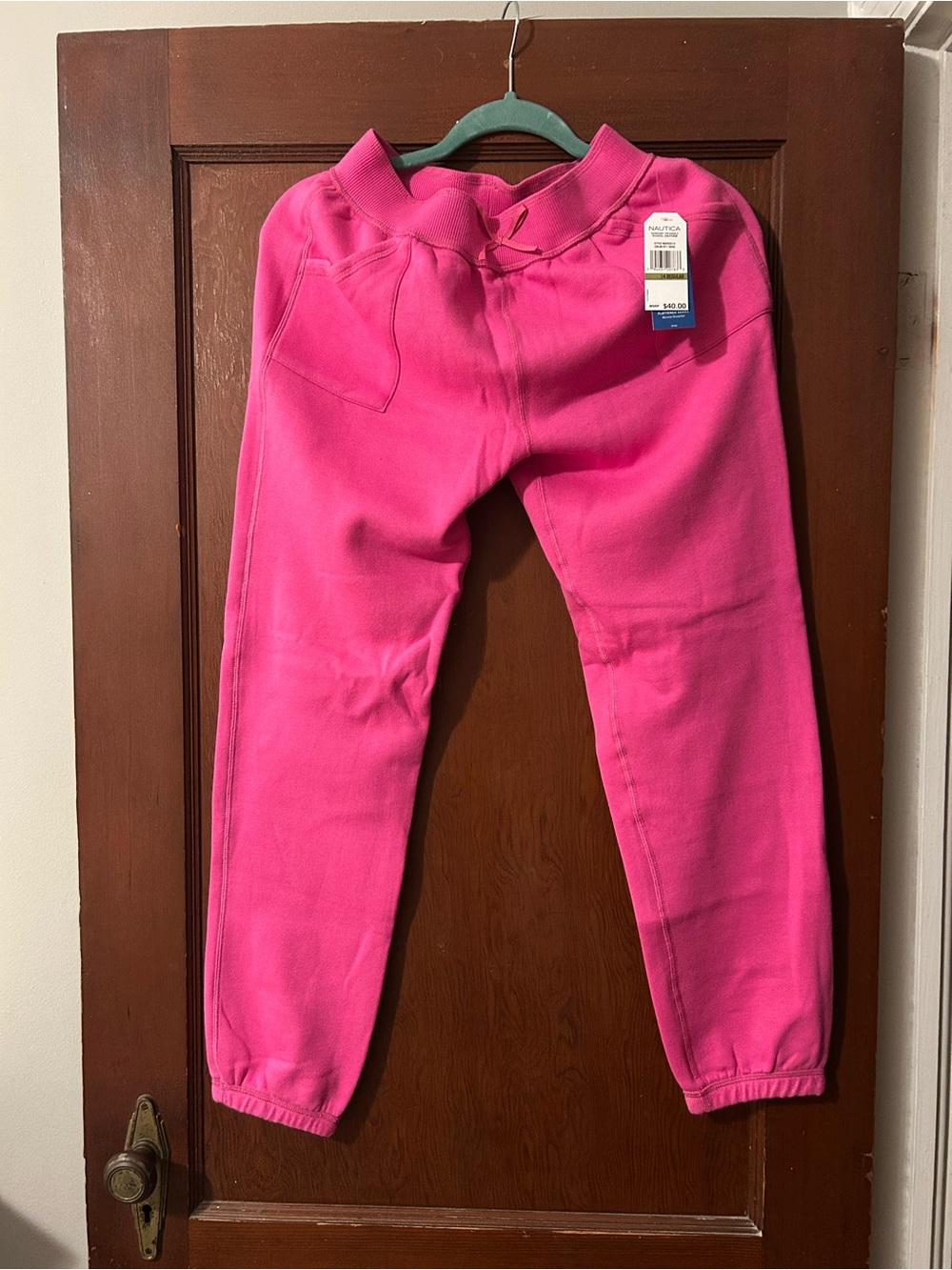 Nautica Girls' Bright Pink Fleece Joggers